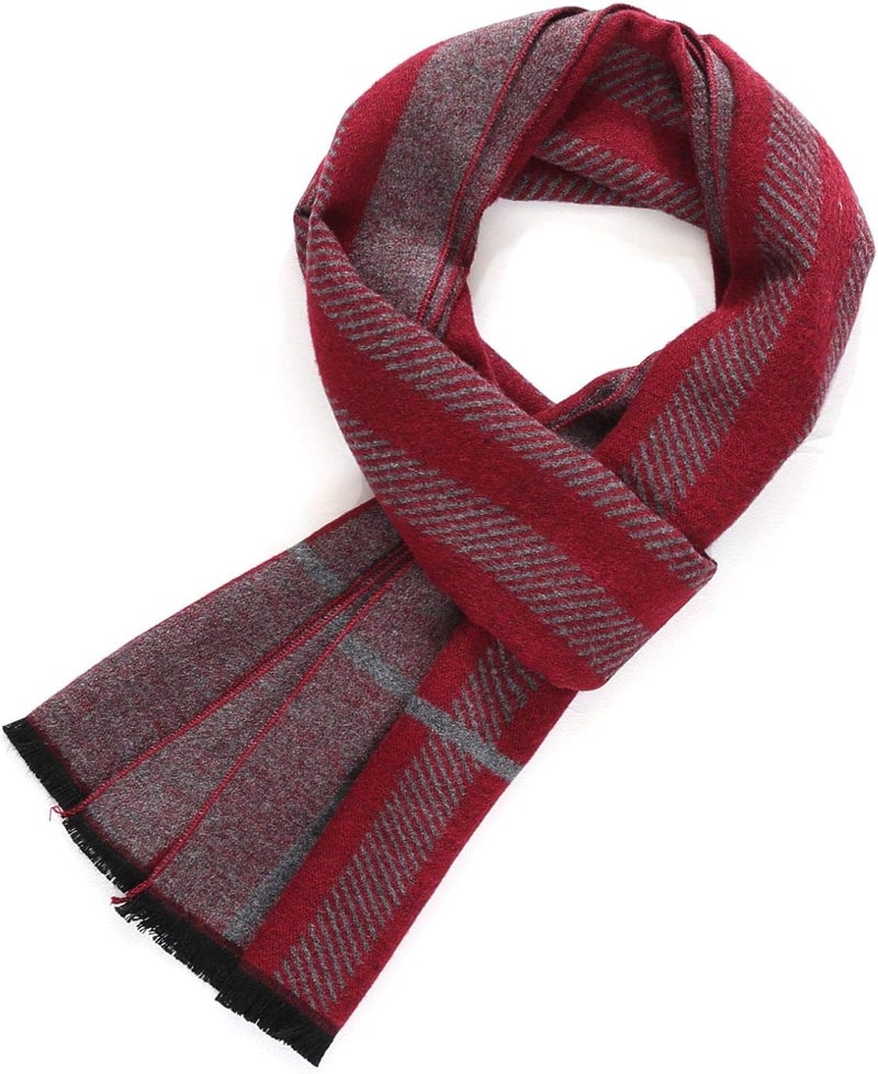 FULLRON Store Men Winter Scarf Soft Warm Long Cashmere Feel Scarves - Image 1